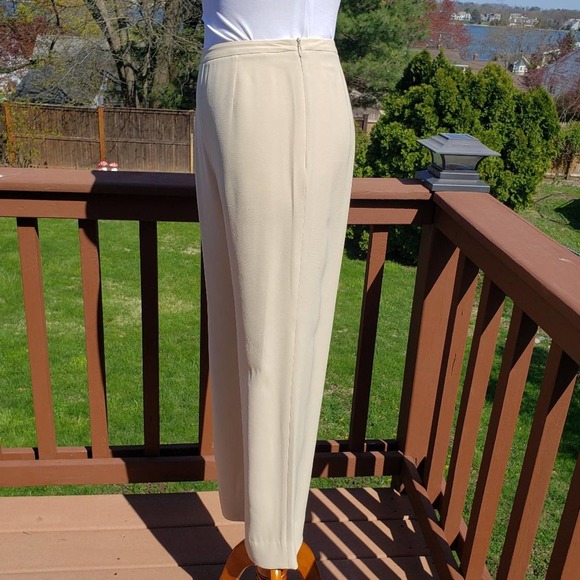 GIORGIO ARMANI Cream Pants Suit BARBIECORE Silk Blazer Borgo 21 Set Womens 8 - Picture 9 of 16